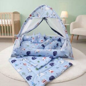 Set Matras Bayi Kelambu Karakter Premium + Bantal Guling Bedcover