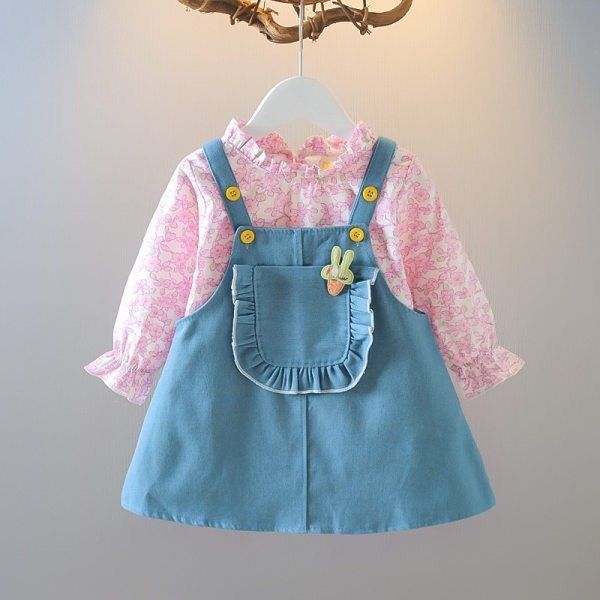 Bunny Overalls Set - Setelan Blouse Floral & Overall Denim Anak Perempuan Bunny Overalls Set - Setelan Blouse Floral & Overall Denim Anak Perempuan